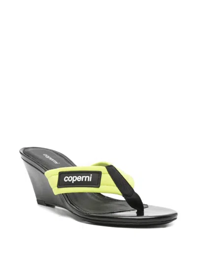 Coperni Logo-patch Wedge Sandals In Multi
