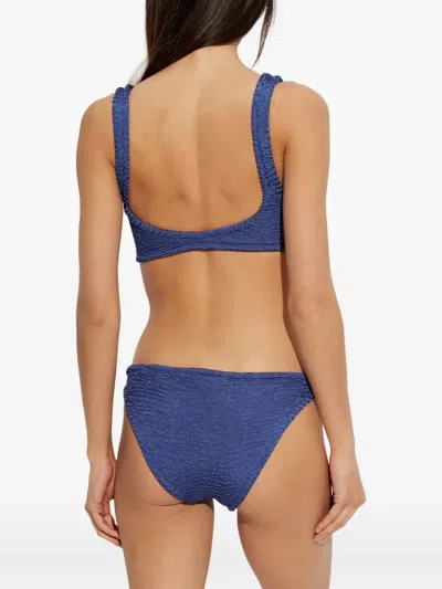 Paramidonna Textured-finish Bikini In Blue