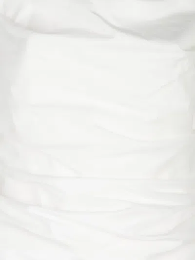 Simkhai Maisel Draped Cotton Top In White In White