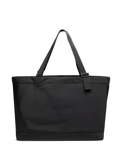 Bally Code Striped Tote Bag In Black