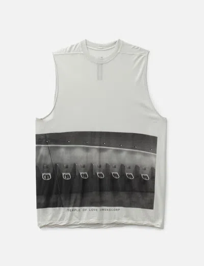 Rick Owens Jumbo Printed Cotton Jersey Tank Top In Neutral