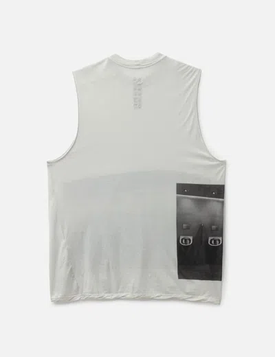 Rick Owens Jumbo Printed Cotton Jersey Tank Top In Neutral