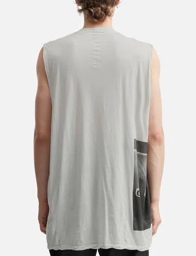 Rick Owens Jumbo Printed Cotton Jersey Tank Top In Neutral