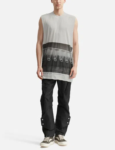 Rick Owens Jumbo Printed Cotton Jersey Tank Top In Neutral