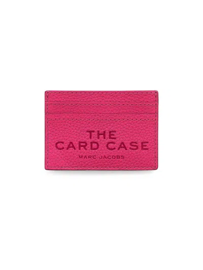 Marc Jacobs The Leather Raspberry Pink Card Case In Pink