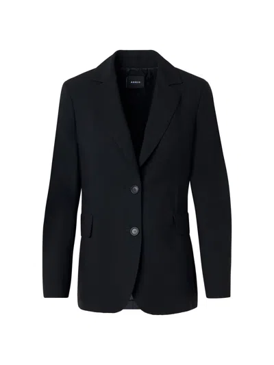 Akris Malik Cool Wool Single-breasted Jacket In Black