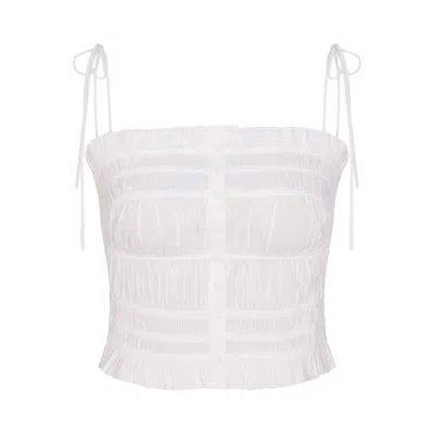 Skims Cotton-blend Poplin Apparel Cami Top In White