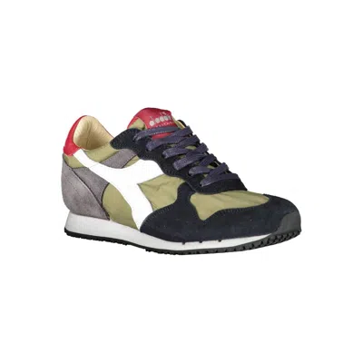 Diadora Green Fabric Sneaker In Multi
