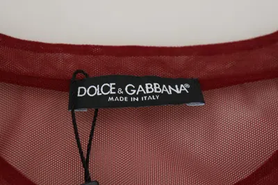 Dolce & Gabbana Nylon Floral Embroidered Shift Mini Dress In Brown