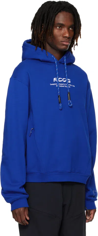 Rcos Navy Script Hoodie In Blue