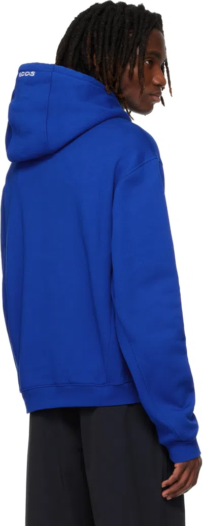 Rcos Navy Script Hoodie In Blue
