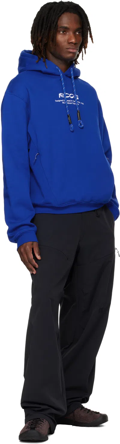 Rcos Navy Script Hoodie In Blue
