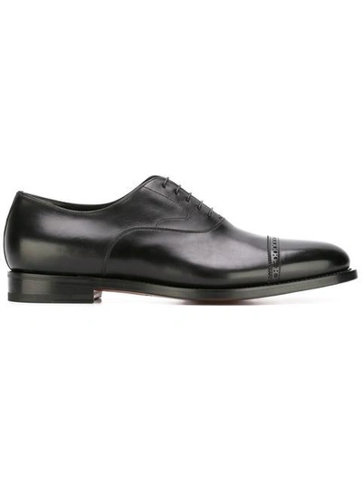 Shop Santoni Classic Oxford Shoes - Black