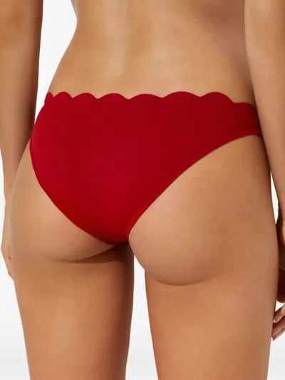 Marysia 물결 텍스처 비키니 브리프 In Red