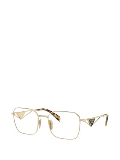 Prada Square-frame Glasses In Gold