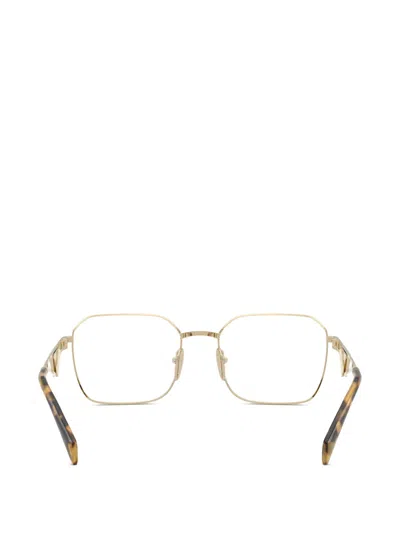 Prada Square-frame Glasses In Gold