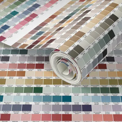 Spoonflower Peel And Stick Wallpaper 1 Of 2 Sherwin Williams Color Map ...
