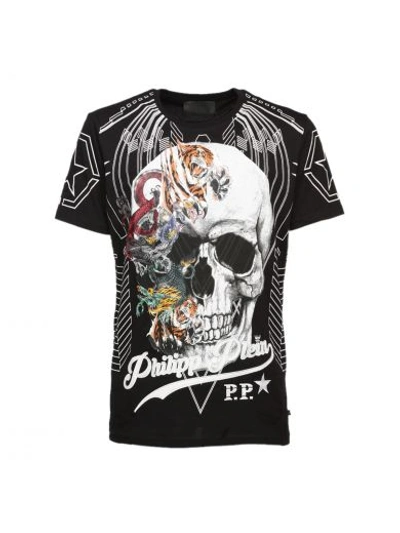 Shop Philipp Plein T-shirt Animals Skull In Black