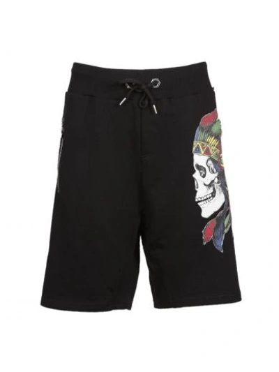 Shop Philipp Plein Advantage Jogging Shorts In Black