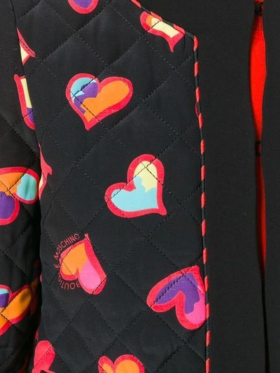 Shop Boutique Moschino Hearts Print Open Jacket
