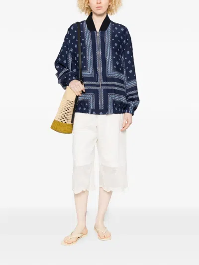 Seafarer Oscar Patterned Jacket In Blue