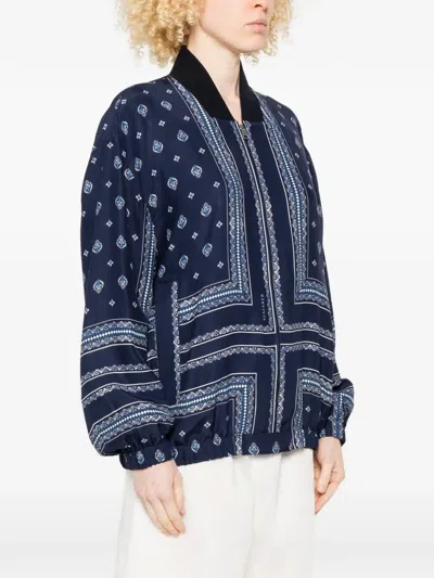 Seafarer Oscar Patterned Jacket In Blue