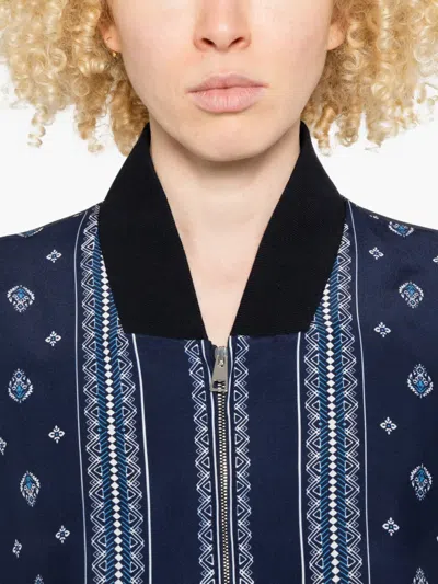Seafarer Oscar Patterned Jacket In Blue