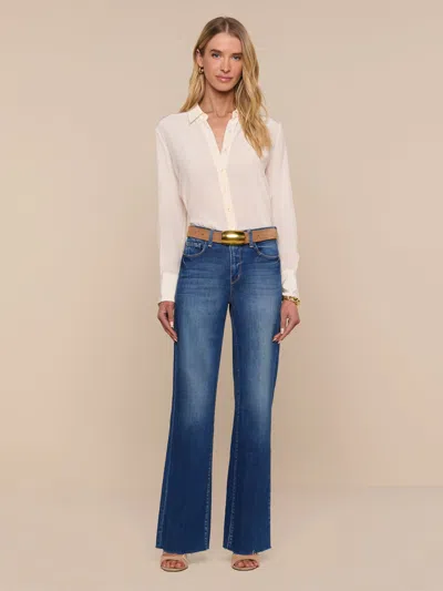 L'agence Babette Silk Blouse In White