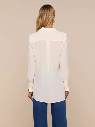 L'agence Babette Silk Blouse In White