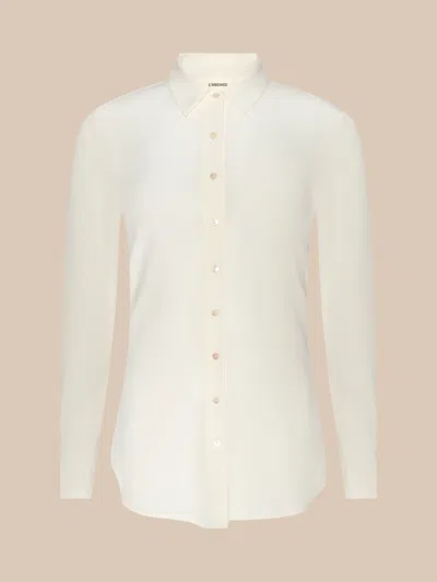L'agence Babette Silk Blouse In White