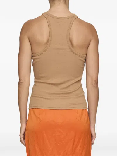 A.l.c Dean Racerback Rib Knit Tank In Brown