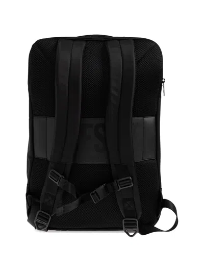 Diesel Embossed Logo Backpack In Black