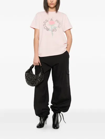 Ganni Drawstring Cargo Pants In Black
