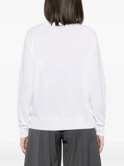Herno Press-stud Raglan-sleeve Sweater In White