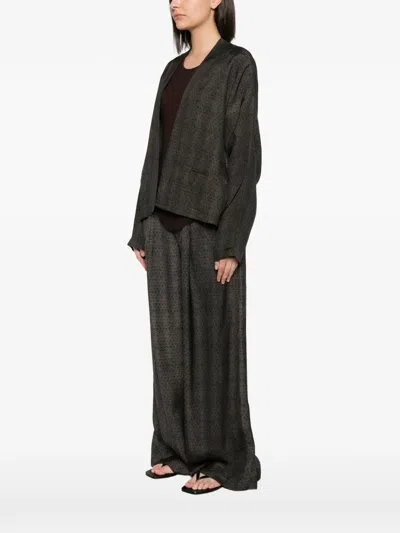 Uma Wang Klarke Geometric-pattern Jacket In Black