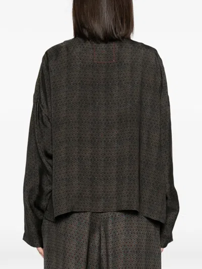 Uma Wang Klarke Geometric-pattern Jacket In Black