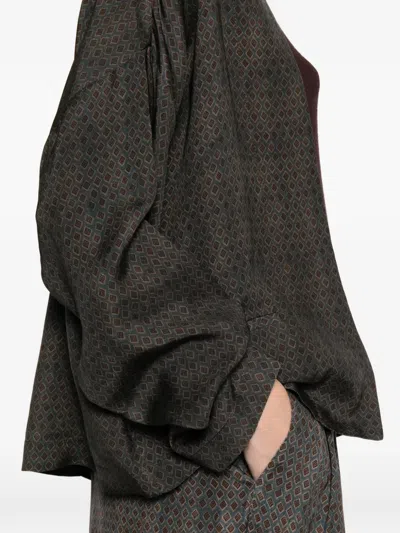 Uma Wang Klarke Geometric-pattern Jacket In Black
