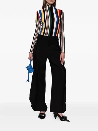 Loewe Women Multicolour Striped Ribbed Top, S Luxury Tops For Women Darveys In Multi