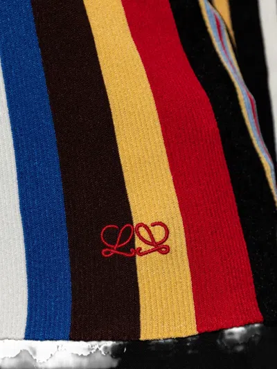 Loewe Women Multicolour Striped Ribbed Top, S Luxury Tops For Women Darveys In Multi