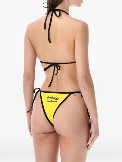 Ottolinger Logo Triangle Bikini Set In Yellow