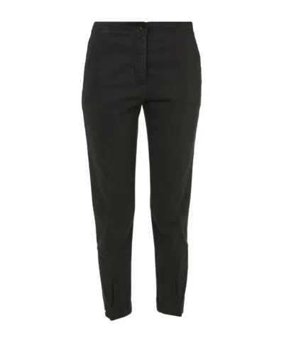 Aspesi Frank Straight Leg Cropped Pants In Black