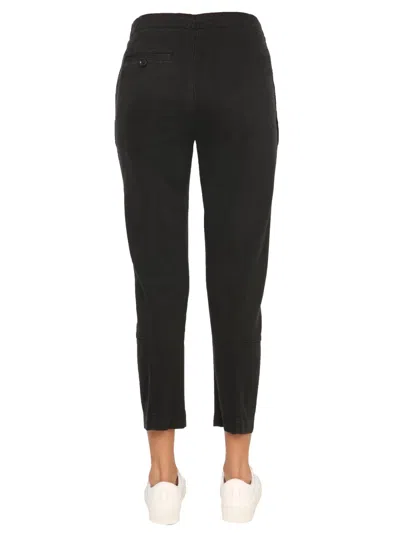 Aspesi Frank Straight Leg Cropped Pants In Black