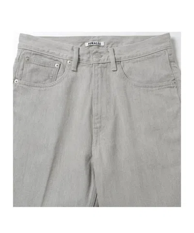 Auralee Belt Loop Jeans In Gray