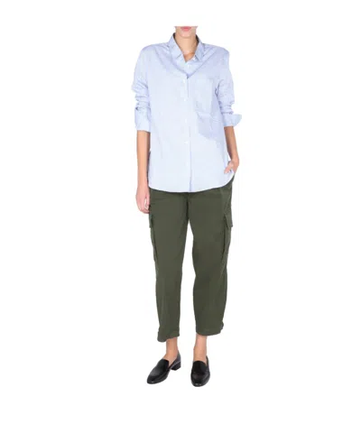 Aspesi Striped Pattern Buttoned Shirt In Blue