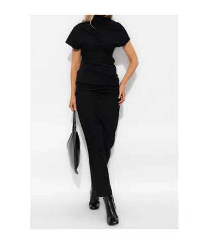Entire Studios Flop Draped Top In Black