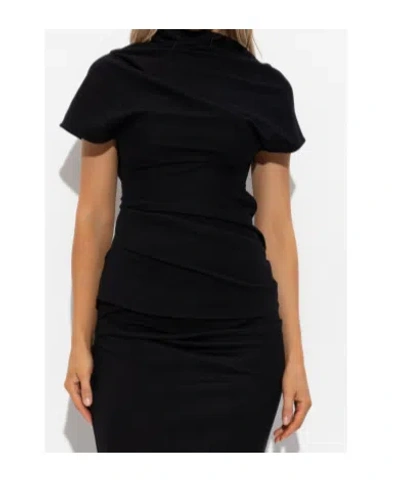 Entire Studios Flop Draped Top In Black
