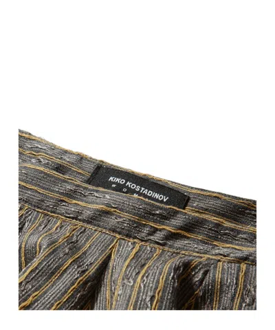 Kiko Kostadinov Stripe-pattern Bubble-hem Mini Skirt In Nude