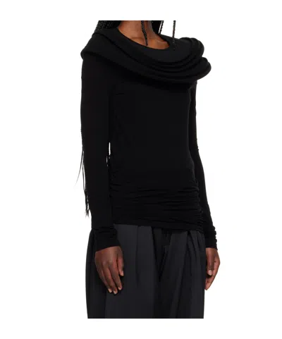 Junya Watanabe Stretch Jersey Drape T-shirt In Black