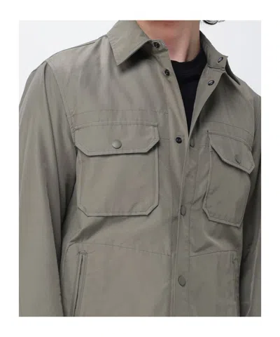 Woolrich Pocket Button Jacket In Gray