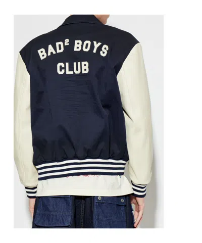 Dsquared2 Rebels Varsity Bomber Jacket In Black